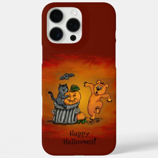 Frohe Halloween! Katzen-Hund und Spider Case-Mate iPhone Hülle (Rückseite)