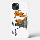 Frohe Halloween! Katzen-Hund und Spider Case-Mate iPhone Hülle (Rückseite)