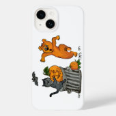 Frohe Halloween! Katzen-Hund und Spider Case-Mate iPhone Hülle (Rückseite)