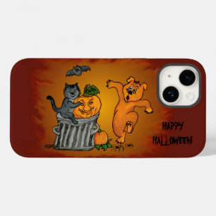 Frohe Halloween! Katzen-Hund und Spider Case-Mate iPhone Hülle