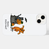 Frohe Halloween! Katzen-Hund und Spider Case-Mate iPhone Hülle (Rückseite (Horizontal))