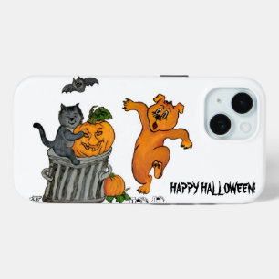 Frohe Halloween! Katzen-Hund und Spider Case-Mate iPhone Hülle