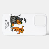 Frohe Halloween! Katzen-Hund und Spider Case-Mate iPhone Hülle (Rückseite (Horizontal))