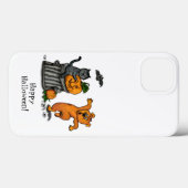 Frohe Halloween! Katzen-Hund und Spider Case-Mate iPhone Hülle (Rückseite (Horizontal))