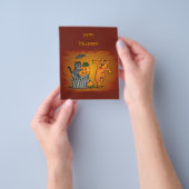 Frohe Halloween! Katzen-Hund und Spider Flyer (Gruppe)