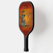 Frohe Halloween! Katzen-Hund und Spider Pickleball Schläger (Links)