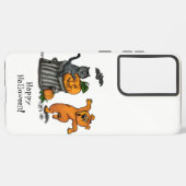 Frohe Halloween! Katzen-Hund und Spider Samsung Galaxy Hülle (Rückseite (Horizontal))