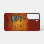 Frohe Halloween! Katzen-Hund und Spider Samsung Galaxy Hülle (Rückseite (Horizontal))