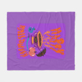 Frohe Halloween Katzenliebhaber Hexe-Tasse Kaffee Fleecedecke (Vorderseite (Horizontal))