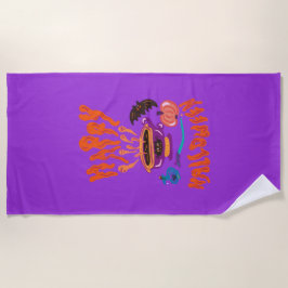 Frohe Halloween Katzenliebhaber Hexe-Tasse Kaffee Strandtuch