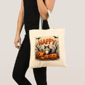Frohe Halloween-Katzensack-Öko Tragetasche (Vorderseite (Produkt))