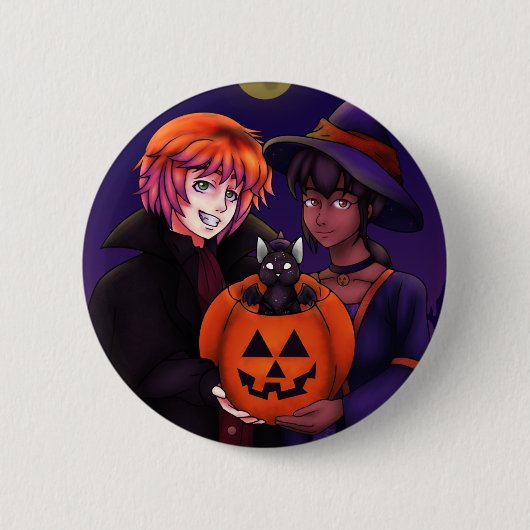 Frohe Halloween-Kostüme Button (Vorderseite)