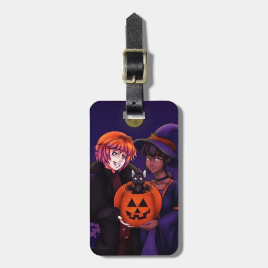 Frohe Halloween-Kostüme Gepäckanhänger (Vorderseite vertikal)
