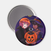 Frohe Halloween-Kostüme Magnet (Vorderseite/Rückseite)