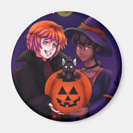 Frohe Halloween-Kostüme Magnet (Vorne)