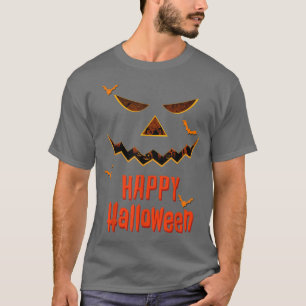 Frohe Halloween-Kostüme mit Kürbisgesicht & Fleder T-Shirt