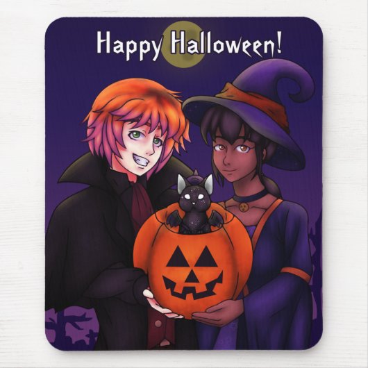 Frohe Halloween-Kostüme Mousepad (Vorne)