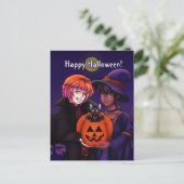Frohe Halloween-Kostüme Postkarte (Stehend Vorderseite)