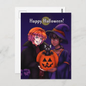 Frohe Halloween-Kostüme Postkarte (Vorne/Hinten)