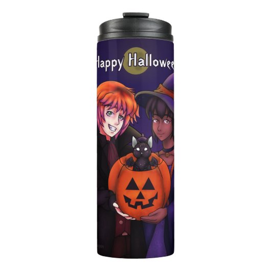 Frohe Halloween-Kostüme Thermosbecher (Vorderseite)