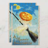 Frohe Halloween-Kürbis-Hexe (Vorne/Hinten)