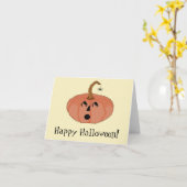 Frohe Halloween! Kürbisnotecard Karte (Gelbe Blume)