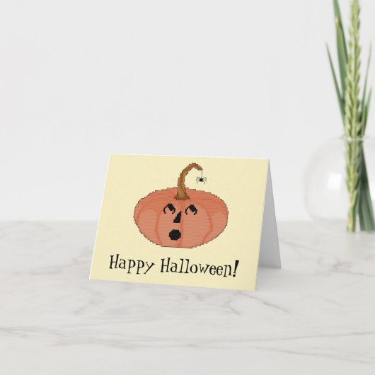 Frohe Halloween! Kürbisnotecard Karte (Vorderseite)