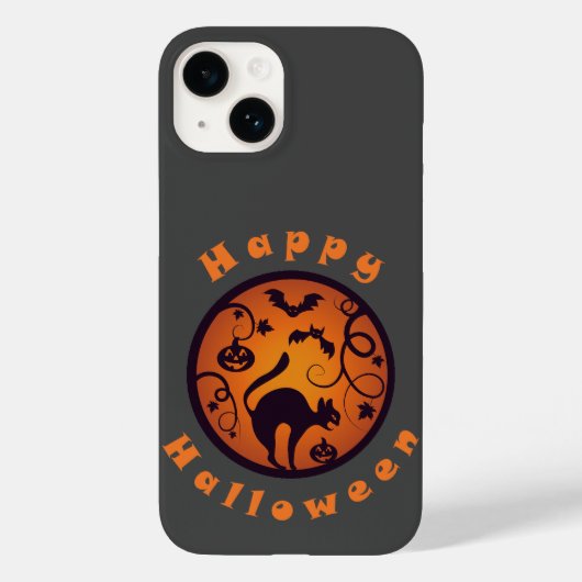 Frohe Halloween Laternenschwarze Katzen Spinnen un Case-Mate iPhone Hülle (Rückseite)