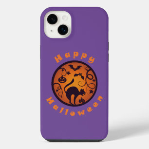 Frohe Halloween Laternenschwarze Katzen Spinnen un iPhone 14 Plus Hülle