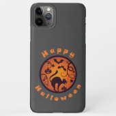 Frohe Halloween Laternenschwarze Katzen Spinnen un iPhone Hülle (Rückseite)