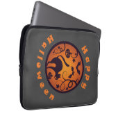 Frohe Halloween Laternenschwarze Katzen Spinnen un Laptopschutzhülle (Vorne Rechts)