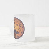 Frohe Halloween Laternenschwarze Katzen Spinnen un Mattglastasse (Vorderseite Links)