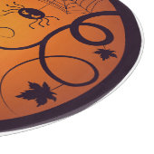 Frohe Halloween Laternenschwarze Katzen Spinnen un Schneidebrett (Ecke)