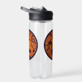 Frohe Halloween Laternenschwarze Katzen Spinnen un Trinkflasche (Rechts)