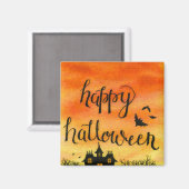 Frohe Halloween! Magnet (Vorderseite/Rückseite)