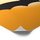 Frohe Halloween mit Fledermäusen und Mondplakat Poster (Ecke)