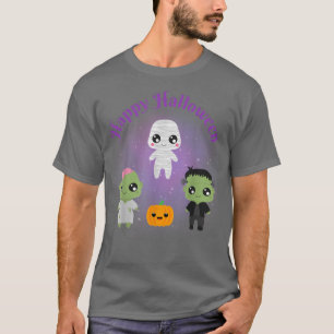 Frohe Halloween Monster Mummy Frankenstein Zombie T-Shirt