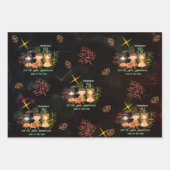 Frohe Halloween Monster Muster wrapping Wrapping Geschenkpapier Set (Vorderseite 2)