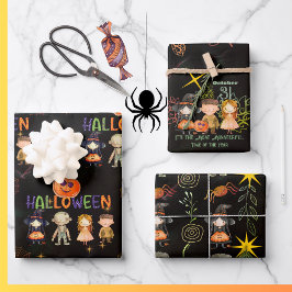 Frohe Halloween Monster Muster wrapping Wrapping Geschenkpapier Set