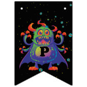 Frohe Halloween-Monstertrick oder -Behandlung Wimpelkette (Dritte Fahne)