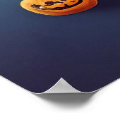 Frohe Halloween! Niedliches Skelett Poster (Ecke)