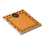 Frohe Halloween Notepad (Orange & Schwarz) Notizblock (angewinkelt)