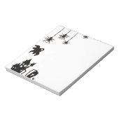 Frohe Halloween Notepad - Spooky Pumpkin & Bat Notizblock (Rotiert)