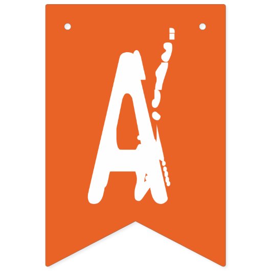 Frohe Halloween Orange & Lila Ghost-Jagdflagge Wimpelkette (Zweite Fahne)