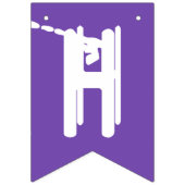 Frohe Halloween Orange & Lila Ghost-Jagdflagge Wimpelkette (Erste Fahne)