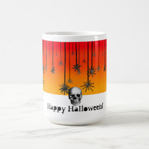 Frohe Halloween-Orange-Orange mit Schädeln Verwandlungstasse