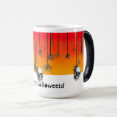 Frohe Halloween-Orange-Orange mit Schädeln Verwandlungstasse (VorderseiteRechts)