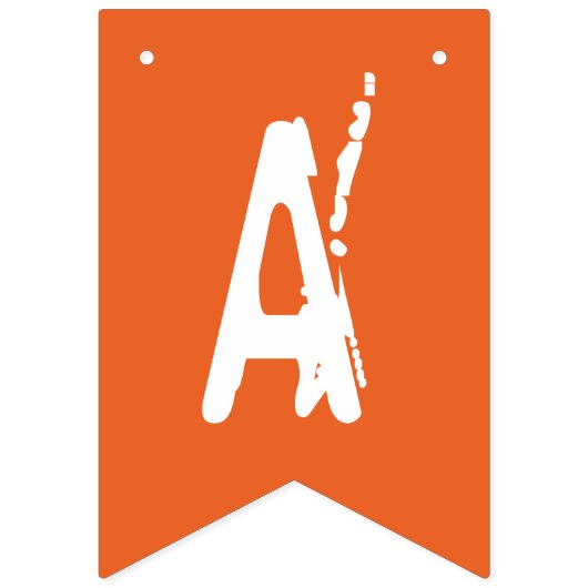 Frohe Halloween Orange & White Ghost Jagdflagge Wimpelkette (Zweite Fahne)