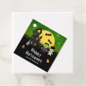 Frohe Halloween Party Monster Green Geschenkanhänger (Beispiel)
