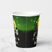 Frohe Halloween Party Monster Green Pappbecher (Rechts)
